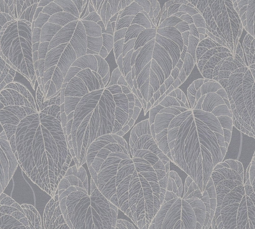 Vliestapete blumen grau - blumen,