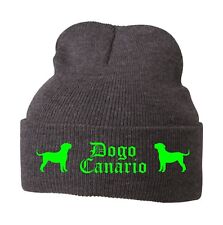 Beanie Strickmütze Mütze Stickmotiv BAD DOGO CANARIO Hunde Siviwonder