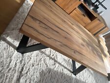 Massiver Baumstamm Couchtisch Rechteckig 110cm Akazie Massivholz Wohnzimmertisch