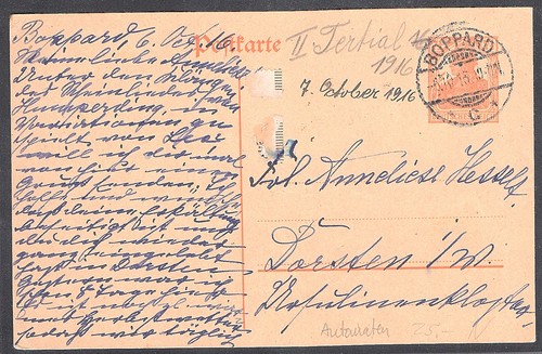 Ganzsache 110 aus - dr., dem