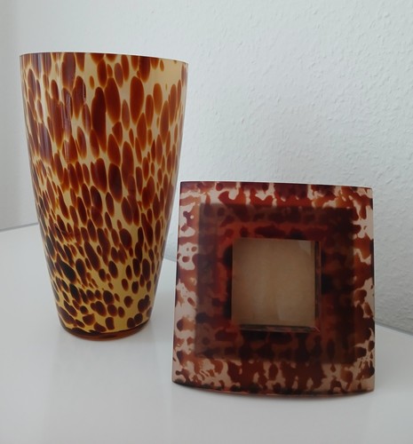 Dekorationsset vase glas braun - dekorationsset,
