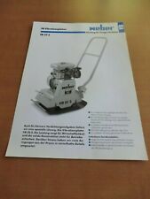 Prospekt Weber VB 35-2 Vibrationsplatten Verdichter Rüttelplatte Ausgabe 1998