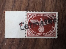 DR Feldpost Zulassungsmarke mit Langstempel