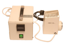Mikroskopbeleuchtung Zeiss HBO 50 Lampe mit Steuergerät VHW 50 f-2b Fluorenszenz