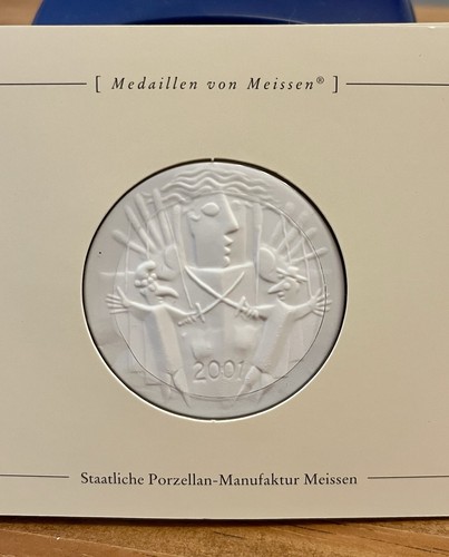 Medaille aus meissen von 2001 - medaille,