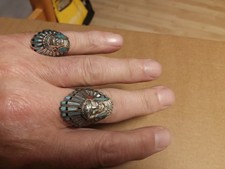 2 Indianer Ringe Silver
