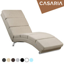 Relaxliege Liegesessel Chaiselongue hohe Rückenlehne Stoff Kunstleder Wohnzimmer