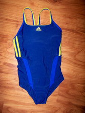 ADIDAS Performance Badeanzug Gr 164 /13- 14Y / Blau Gelb