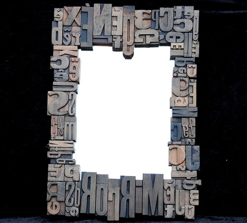 Unikat spiegel mit collage - unikat:,