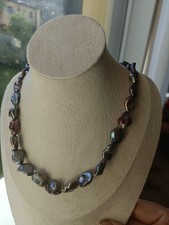 Unikate Natürliche  Iridiscente  Schwarz  Barock-perlenkette mit Verlängerung 