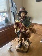 Imposante Holzfiguren handgeschnitzt Nachtwächter /Beleuchtet /65cm/Grödnertal