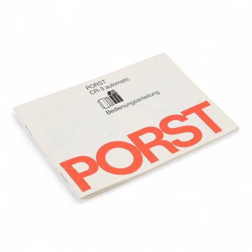 Bedienungsanleitung porst 3 - bedienungsanleitung, cr-3