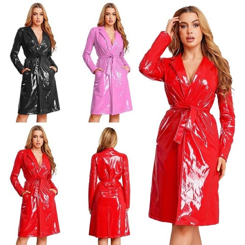 Damen wetlook jacke - de, mantel