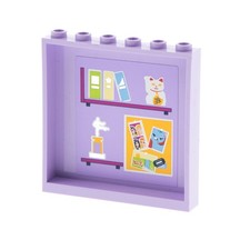 Lego panels 1x6x5 lavender - 1x6x5,