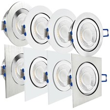 LED Einbaustrahler 230V flach 25mm Bad Einbauleuchten Deckenstrahler Spot IP44