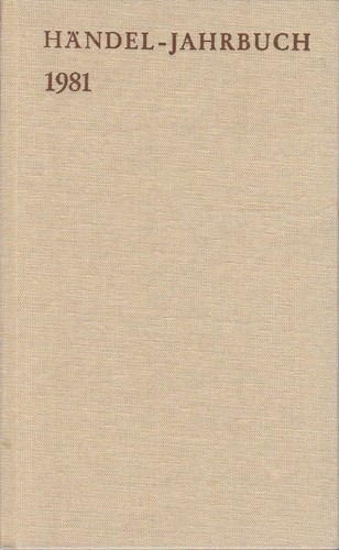 Händel jahrbuch jahrgang - händel-jahrbuch.,