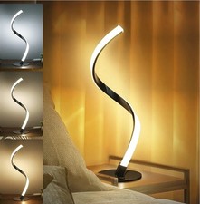 Neoglint Spiral LED Tischlampe 10W Dimmbar 3 Farben Beleuchtung Nachttischlampe