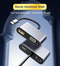 4-in-1 USB-C auf HDMI VGA USB