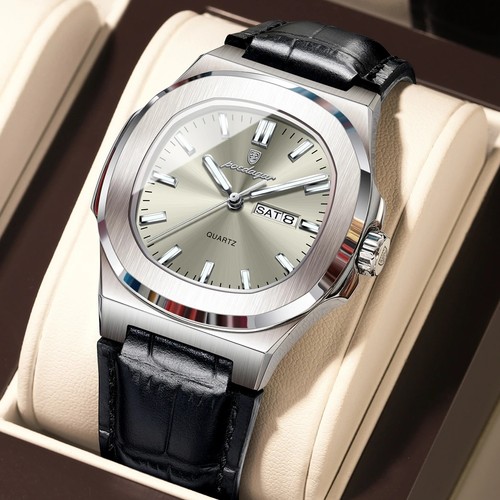 Herren uhr luxus lederarmband - herren,