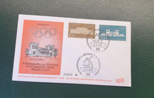 erstagsbrief , olympia 1972 , mi nr 624 + 625 sonderstempel bonn , vom 5.6.1970