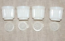 Tupperware 4 Puddingförmchen Dessertförmchen Jel-ette Portionsformen transparent