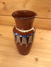 Keramik Vase Braun bunt