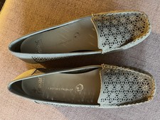 Rieker_Damen_Leder_Mokassins_Slipper_grau_Grösse: 41_neu_Leder