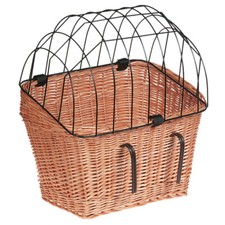 Flamingo Weidenfahrradkorb Gitter 45x38x47cm für Hunde bis 12kg sicher unterwegs