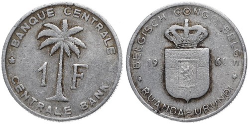 Belgisch kongo franc - franc, 1960