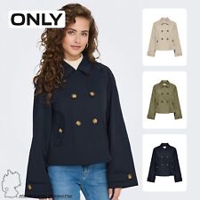 ONLY Damen Trenchcoat Jacke mit Knopfleiste Zeitloser Style und Reverskragen