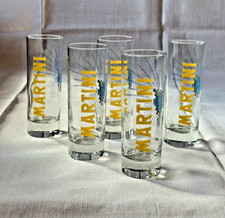 5 original MARTINI Longdrink-Gläser / Vintage / Aperitif / sehr guter Zustand
