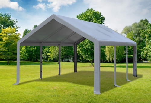 Partyzelt 4x6m grau pvc - 4x6m,