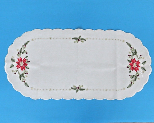 Weihnachtsdecke oval 58x28 - 2,