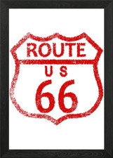 Route 66 Stempel gerahmt