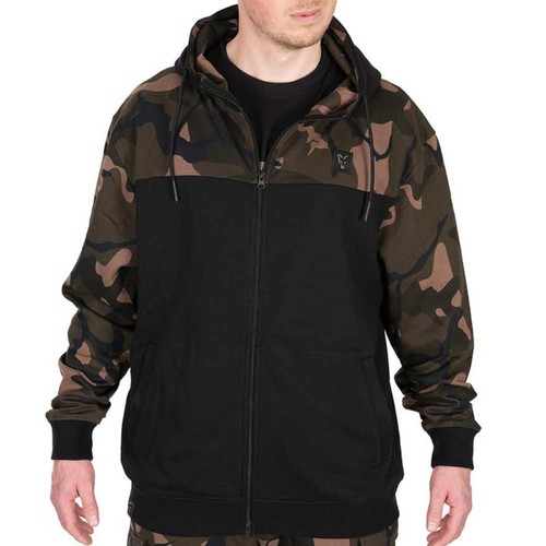 Fox black camo split zip - /,