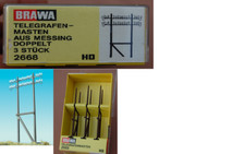BRAWA H0 2668 Kit de 3 postes