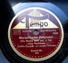 1296/WALTER RAATZKE-Marschlieder-Die Wache zieht auf-Marsch-78rpm Schellack