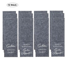 12 Stück Bestecktaschen mit