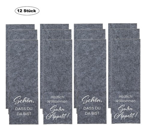 Stück bestecktaschen mit - 12,