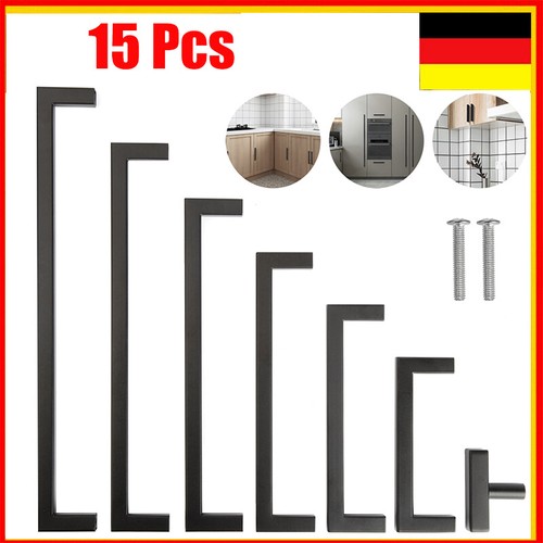 Stück schwarz möbelgriff - 15,