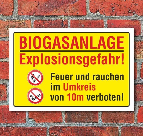 Schild biogasanlage - schild,