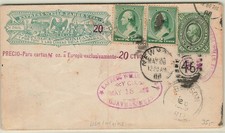 139417) Mexiko Expressumschlag Wells Fargo mit mex. + US-Frankatur 1888