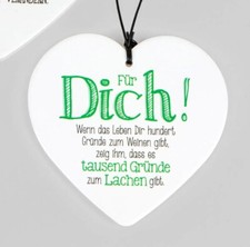 Herz mit Spruch Gründe zum