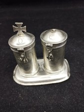 Paar 13 Lot Silber Salbgefäße / Taufset (!) Deutsch Barock 1760 Meister "I MH" 