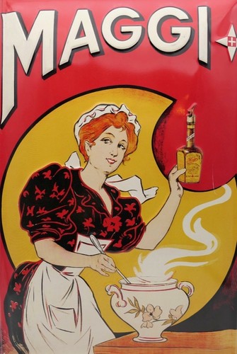 Blechschild maggi suppenfrau - blechschild,