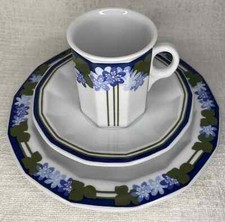 Porsgrund Porzellan Kaffeegedeck 3-tlg. Octavia Blå Anemone Grete Rønning