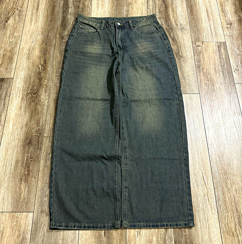 Dark baggy wide leg jeans - baggy,