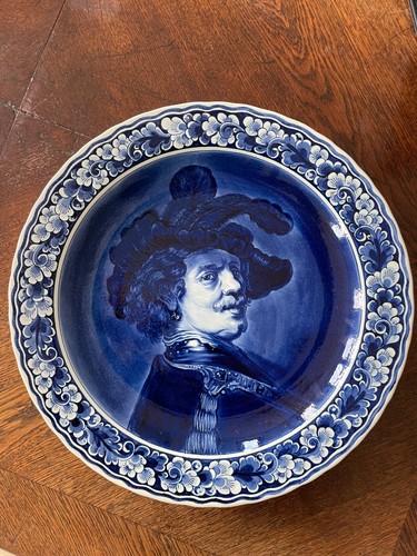 Delfts blauw wandteller - wandteller, antik