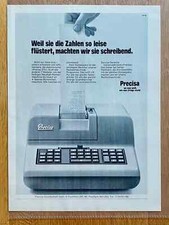 Precisa 370 elektronische Rechenmaschine Original 1970 Vintage Advert Werbung