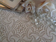 2 Häkeldeckchen Retro Vintage quadratisch Shabby Frankreich Landhaus